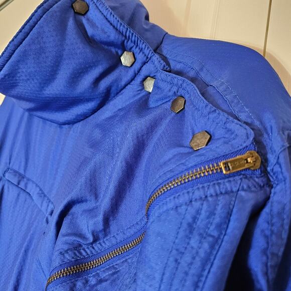 Rodeo Vintage Retro Ski Suit Snowsuit One Piece Unisex Royal Blue - Picture 3 of 15